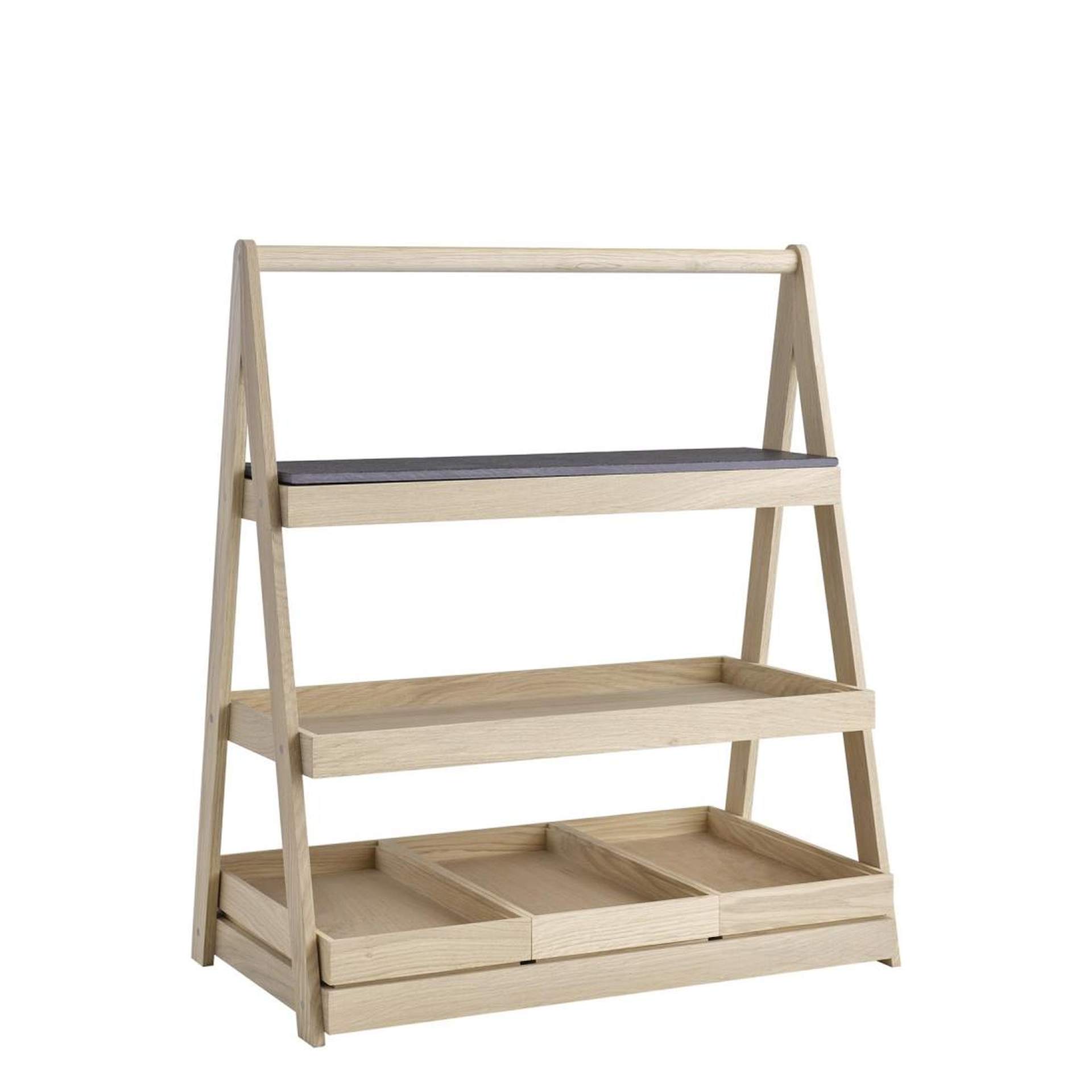 Etagère, 3-stufig, APS, VALO, Eichenholz - 55 x 32,5 cm | H 64 cm