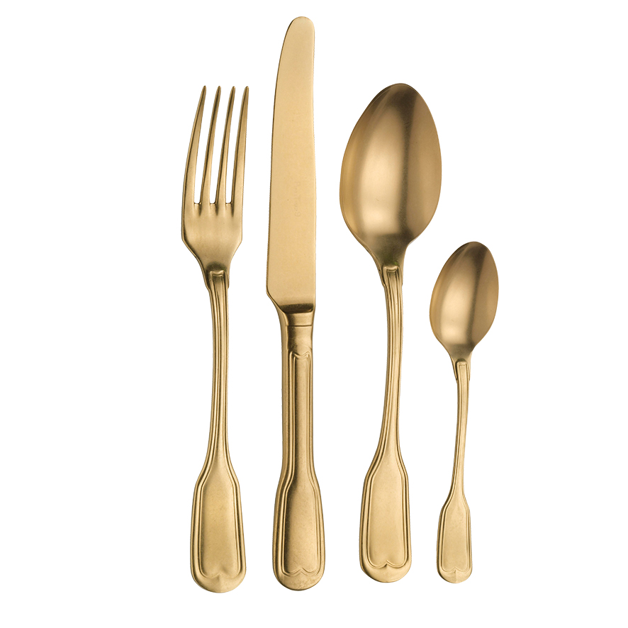 Kaffeelöffel, Pintinox, Vittoriale Alchimique Gold - 14,5 cm