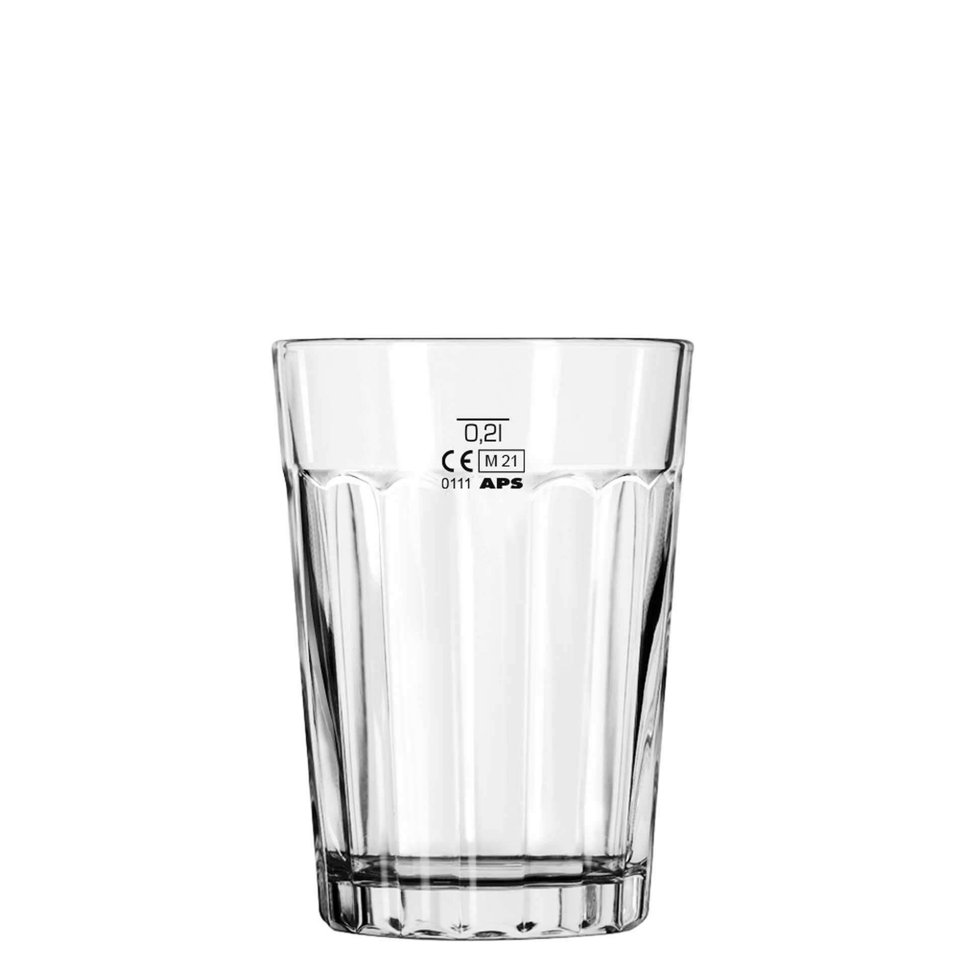 Saft- Wasserglas / Allroundglas, Onis, Facets - Eichstrich: 0,2 l
