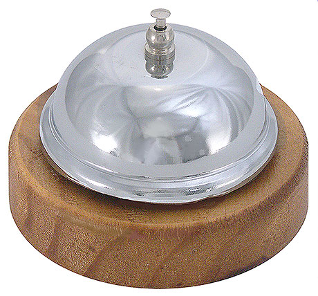 Rezeptionsklingel, Contacto, Silber - Ø 9 cm
