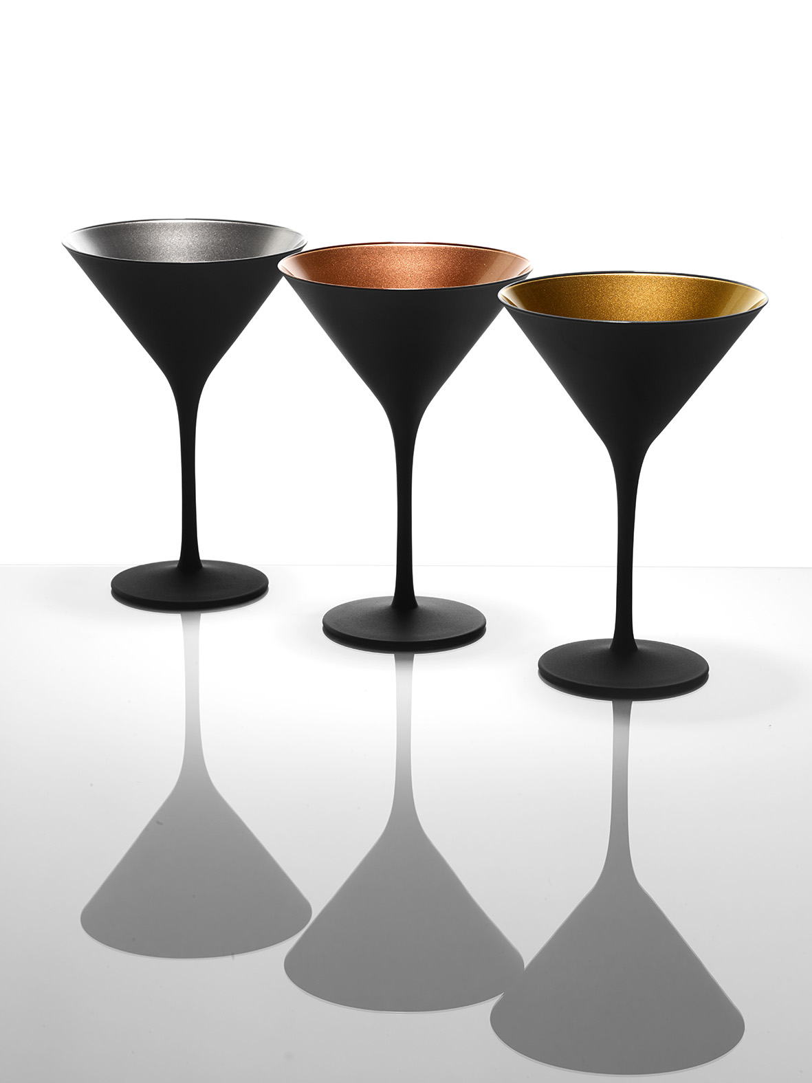 Cocktailschale, Stölzle, Elements, Schwarz/Silber - 240 ml