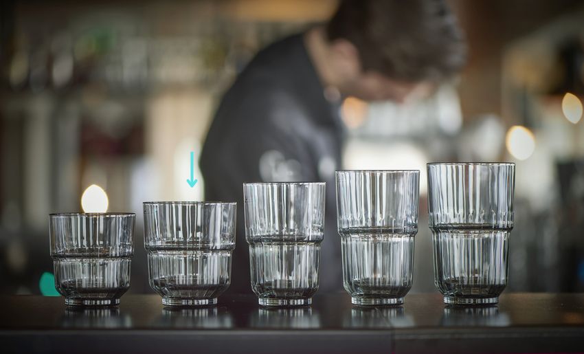 Double Old Fashioned Glas, Onis, LinQ, Grau - 355 ml