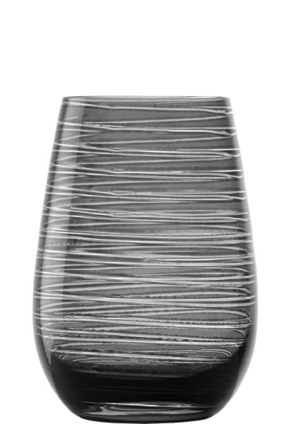 Glasbecher / Wasserglas, Stölzle, Twister, Rauchgrau - 465ml