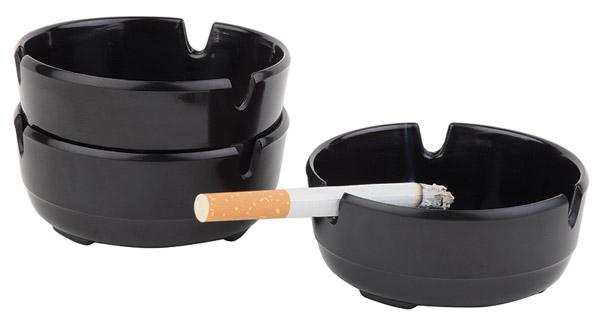Aschenbecher 3er Set, APS, KOLME, Schwarz - Ø 7,8 cm | H 3 cm