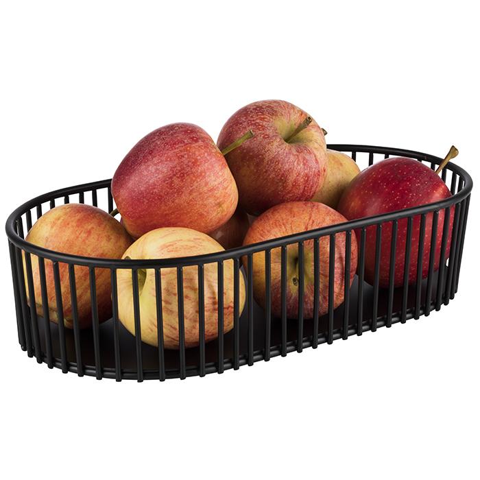 Brot- & Obstkorb, APS, URBAN, Schwarz - 16cm x 29cm