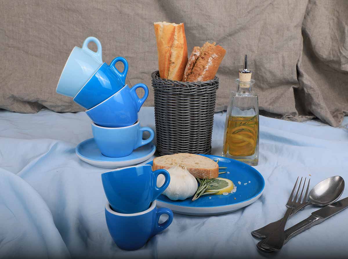 Dessertteller, APS Porcelain, Colored Line Türkisblau - Ø 20,6 cm