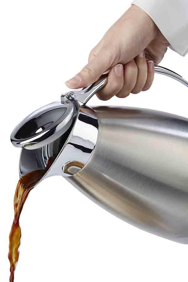 Isolierkanne Teekanne Kaffeekanne, APS, Advanced, Silber - 1 Lite