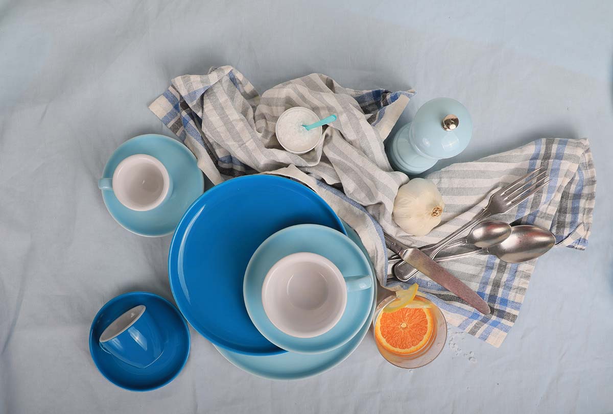 Dessertteller, APS Porcelain, Colored Line Türkisblau - Ø 20,6 cm