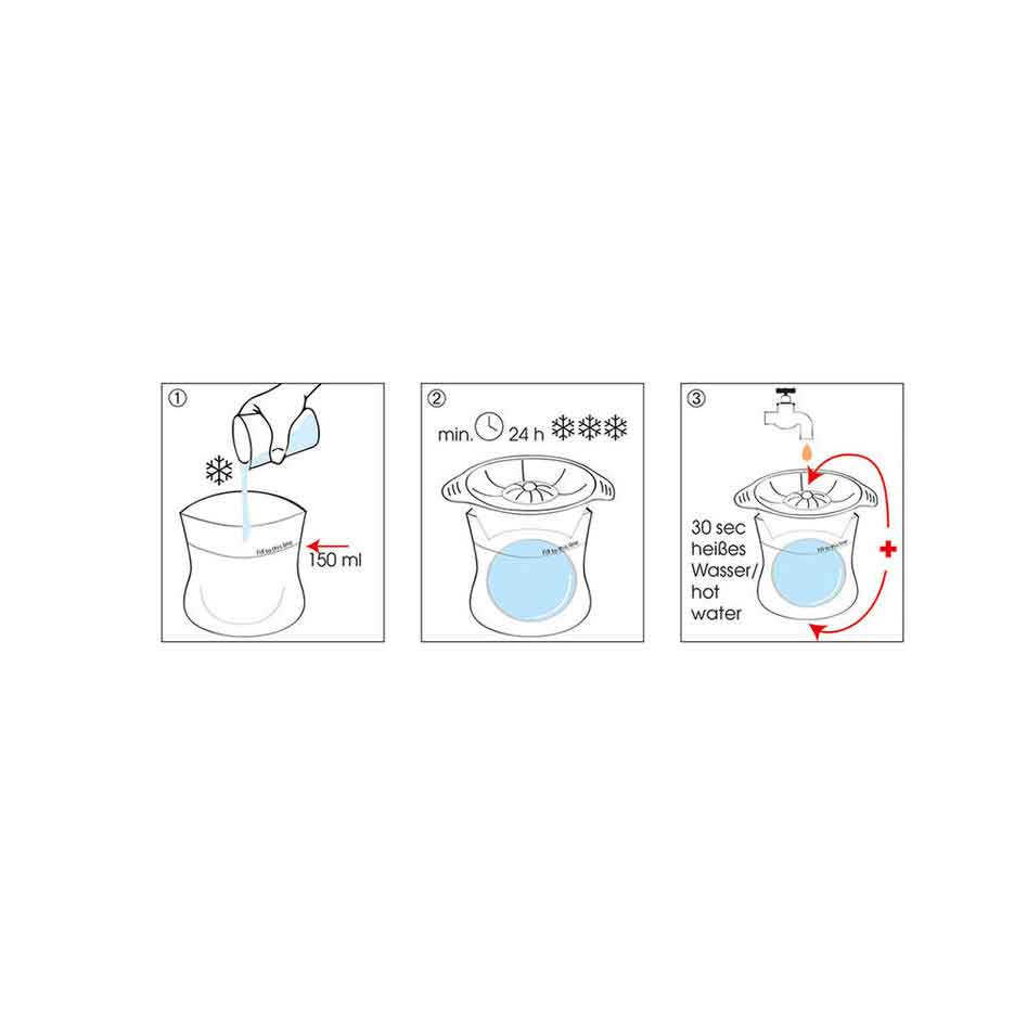 Eiskugelform / Eiswürfelform rund, 2er Set - Ø 6 cm | 150 ml