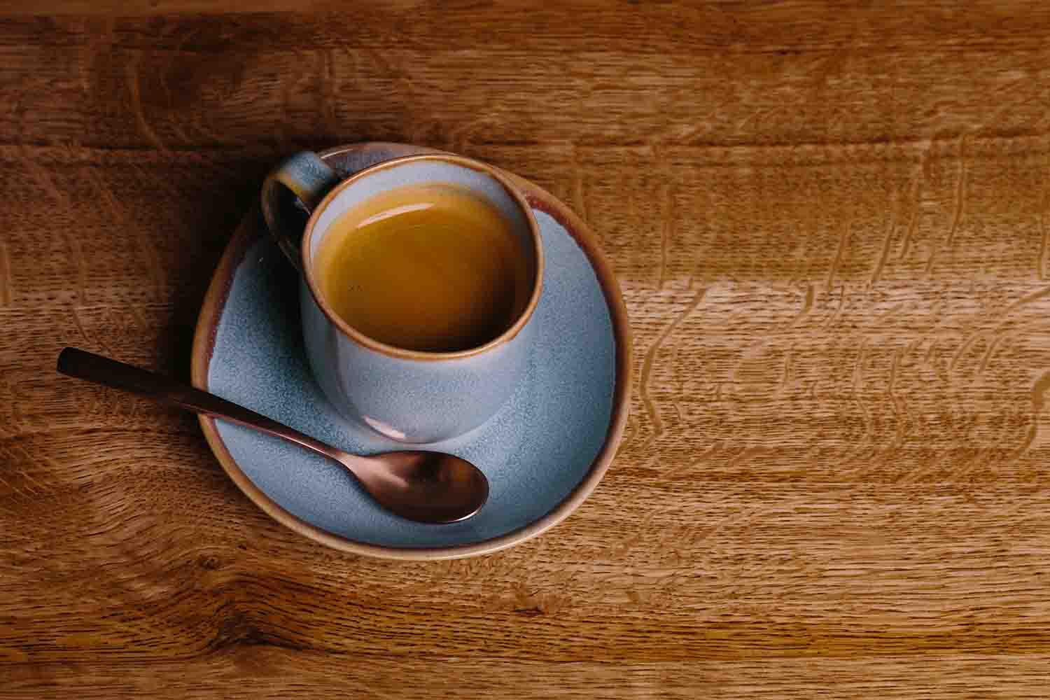 Espressotasse mit Untertasse, APS Porcelain, Ming Blue - 80 ml