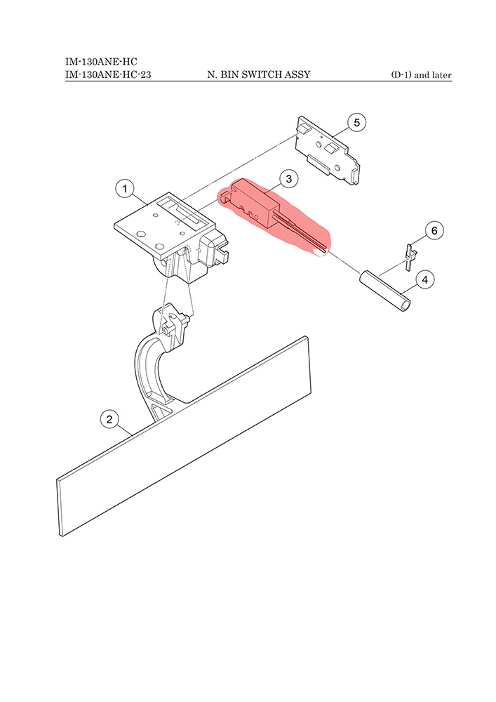Mikroschalter für Behälterendschalter, Hoshizaki, IM-130/IM-240