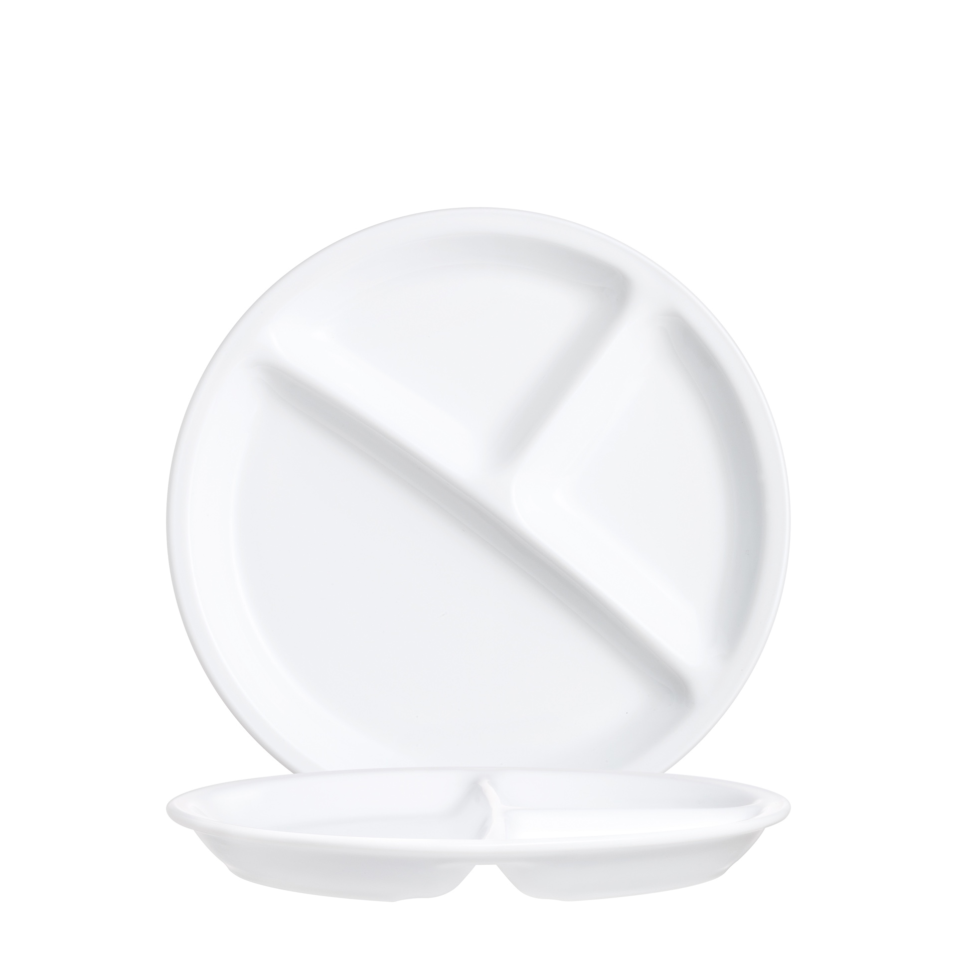 Menüteller 3-geteilt, ARCOROC, Restaurant White, Weiß - Ø 25,5 cm