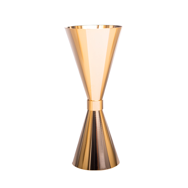 Jigger / Barmaß, Japanese Style, Mr Slim, Gold-Optik - 60 / 90 ml