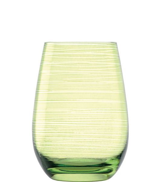 Glasbecher / Wasserglas, Stölzle, Twister, Grün - 465ml