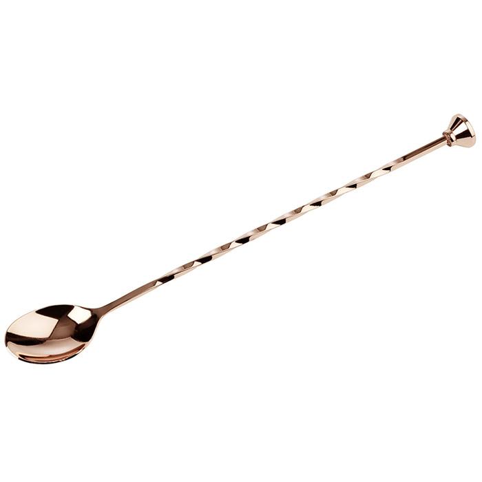 Barlöffel / Barspoon mit Stößel, APS, Kupfer-Look - L 27 cm