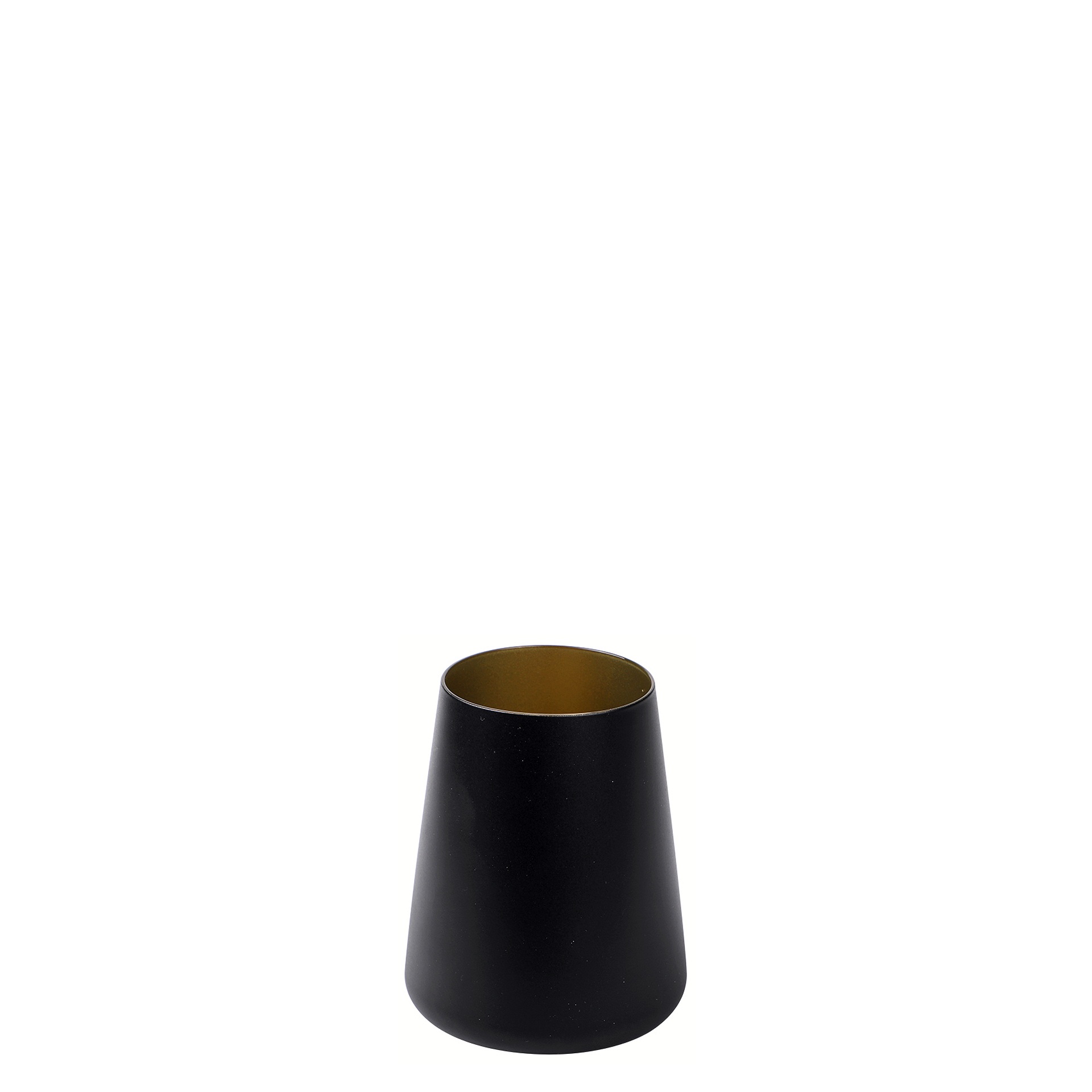 Becher / Wasserglas, Stölzle, Power, Schwarz / Gold - 380 ml