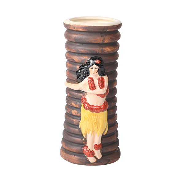 Tiki Becher Hula Mädchen, APS Tiki, Porzellan - 320 ml