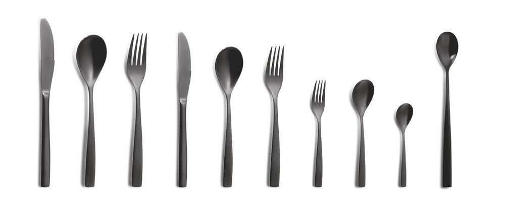 Mokkalöffel, Comas, BCN Colors Negro, Schwarz - 11 cm