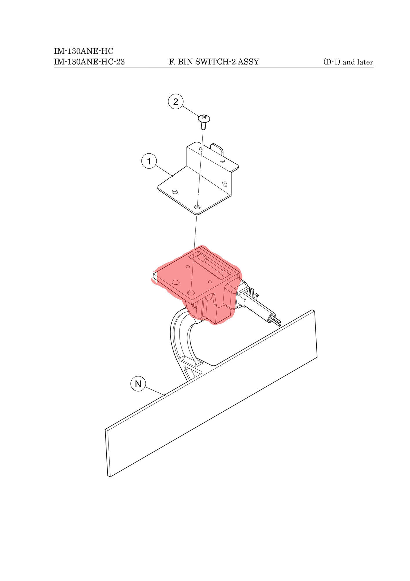 Haltewinkel für Behälterendschalter, Hoshizaki, IM-21 bis IM-240