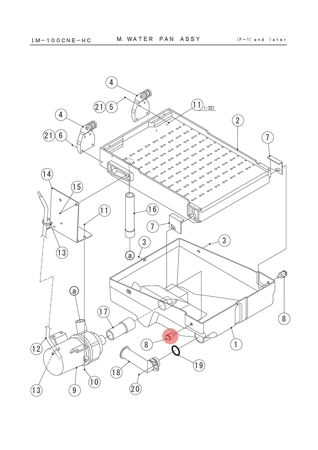 Federhalteschraube, Hoshizaki, IM-45/IM-65/IM-100/IM-130/IM-240