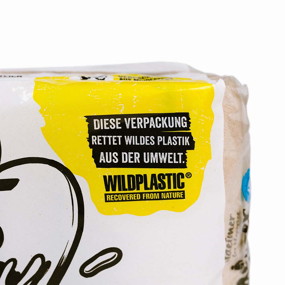 Soziales Klopapier, Goldeimer, 3-lagig, 150 Blatt pro Rolle
