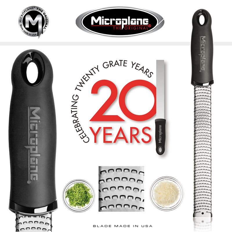 Zester Reibe Premium, Microplane, Schwarz - 32 x 3,5 x 3 cm
