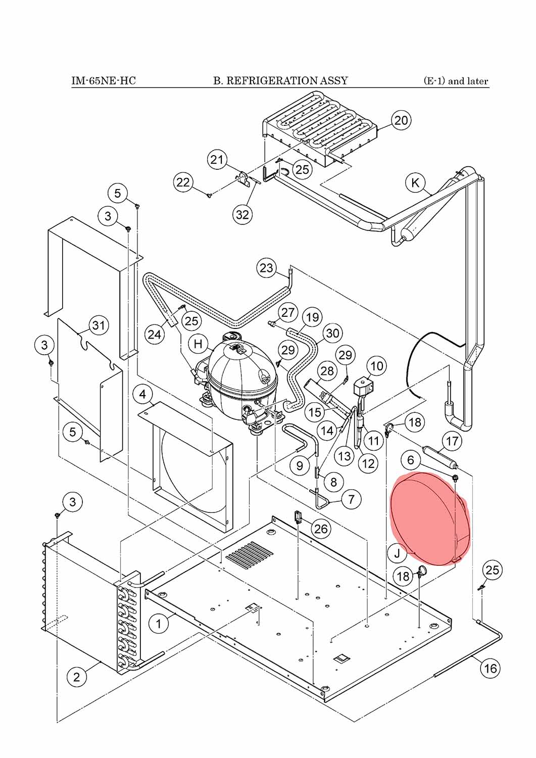 Lüftermotor, Hoshizaki, IM-45/IM-65/IM-100/IM-130