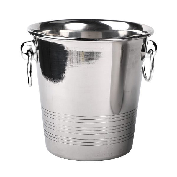 Mini Flaschenkühler mit Ring, Edelstahl - Ø 14 cm | 1,5 Liter
