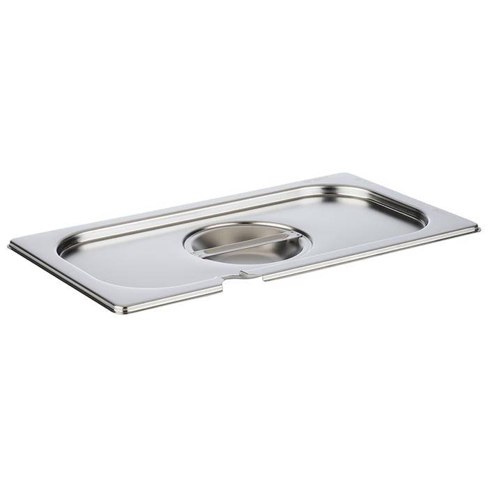 GN 1/3 Deckel mit Löffelaussparung, APS, Edelstahl, Silber