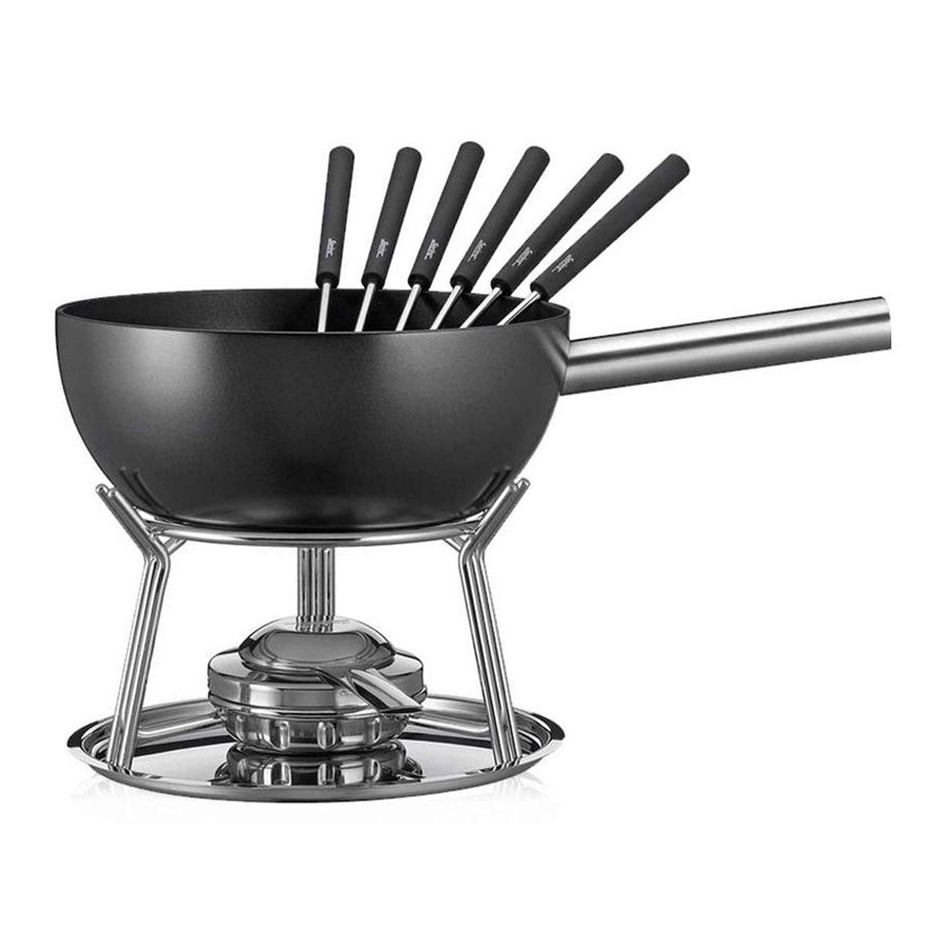 Fondue Garnitur, SPRING, Alu Induction, Schwarz - 2 Liter
