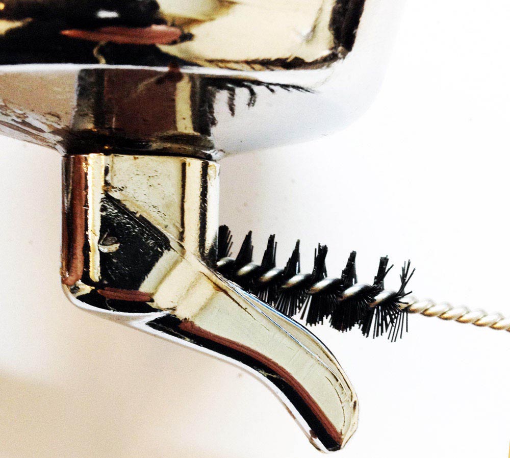 Siebträgerbürste mit schwarzen Borsten, JoeFrex - Ø 1,2 cm