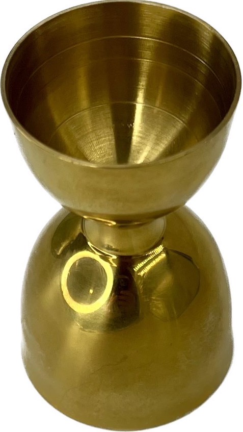 Jigger / Barmaß, 47 Ronin, Edelstahl, Gold-Optik - 30 / 60 ml