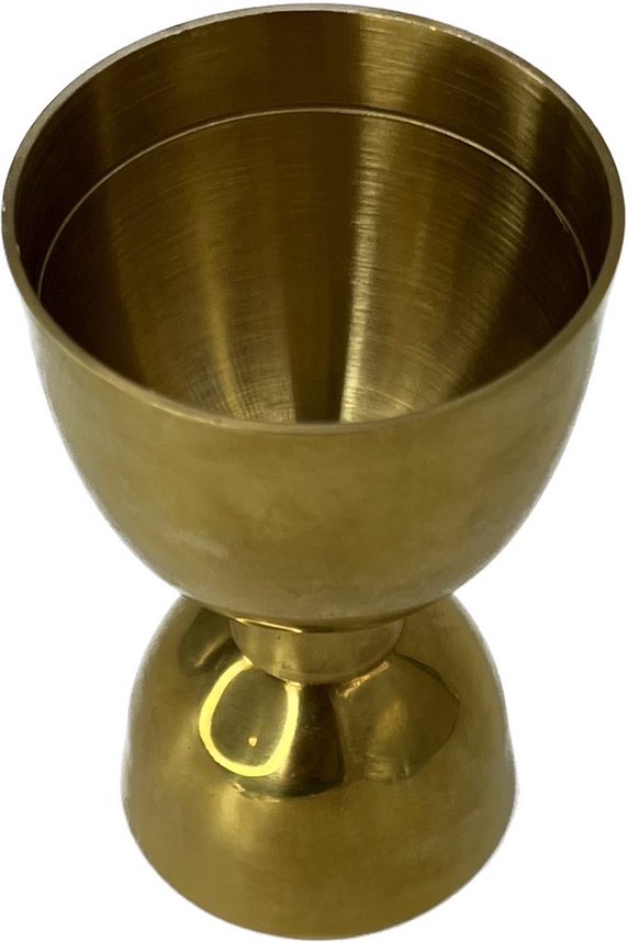 Jigger / Barmaß, 47 Ronin, Edelstahl, Gold-Optik - 30 / 60 ml