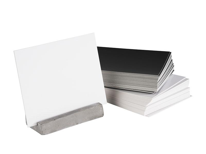 Kartenhalter 2er Set, APS, Grau - 6cm x 8cm