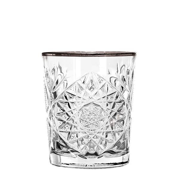 Double Old Fashioned Glas, Onis, ICON mit Platinrand - 355 ml