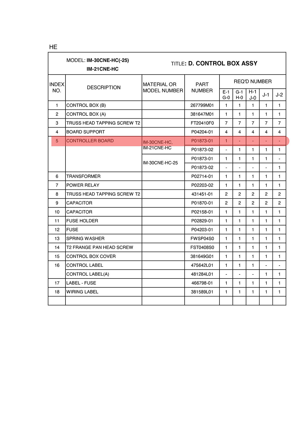 Steuerplatine, Hoshizaki, IM-21 bis IM-240