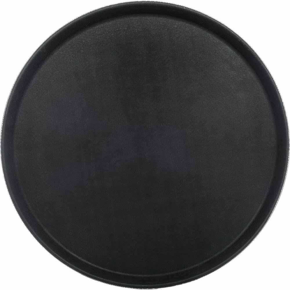 Serviertablett / Kellnertablett, Carlisle, Schwarz - Ø 41,76 cm