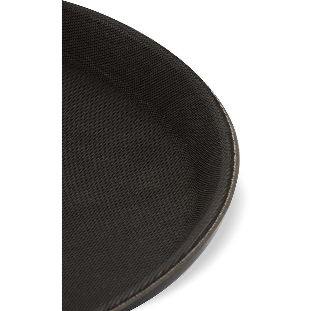 Serviertablett / Kellnertablett, Carlisle, Schwarz - Ø 36 cm