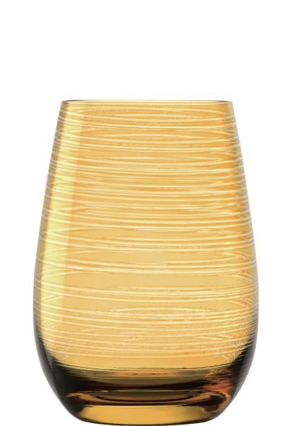 Glasbecher / Wasserglas, Stölzle, Twister, Bernstein - 465ml