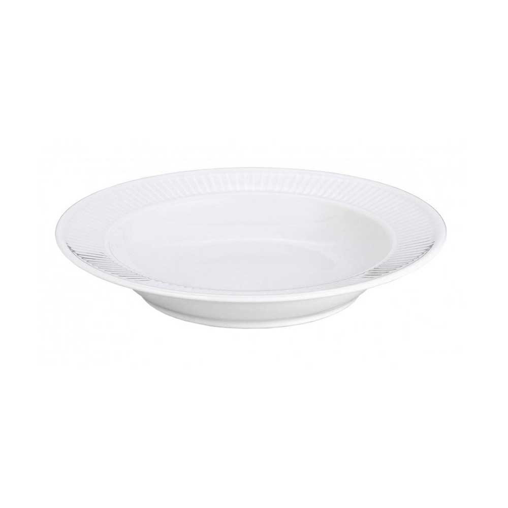 Suppenteller, Pillivuyt, Plissé, Weiß - Ø 28 cm | 600 ml