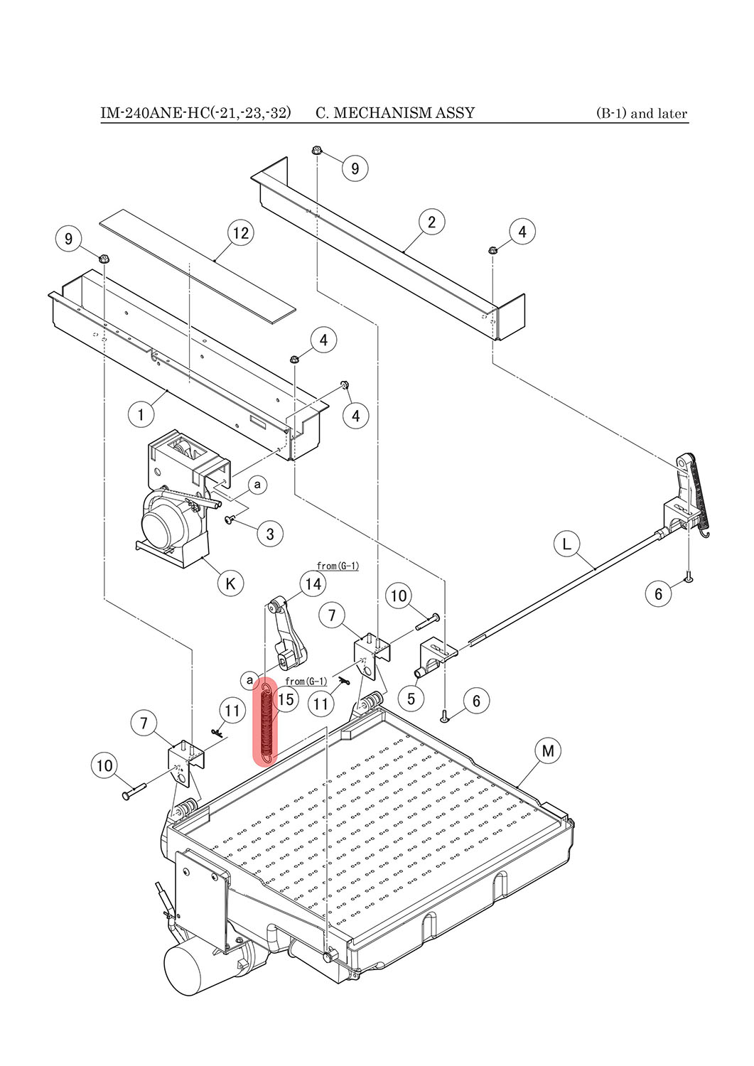 Feder für Wasserplatte, Hoshizaki, IM-240