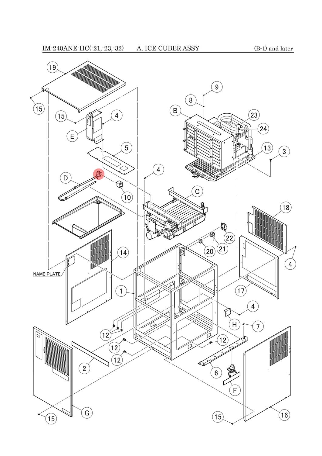 Ventil Wassereinlauf, Hoshizaki, IM-45/IM-65/IM-100/IM-130/IM-240
