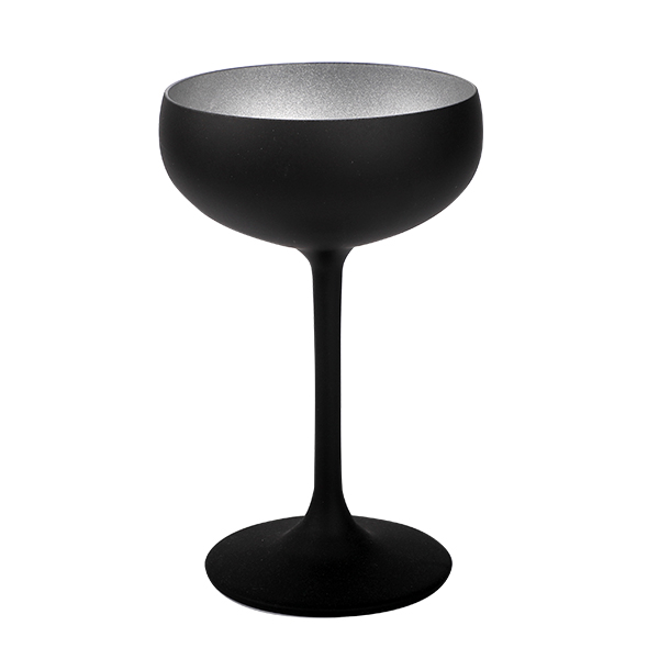 Sektschale, Stölzle, Elements, Schwarz / Silber - 230ml