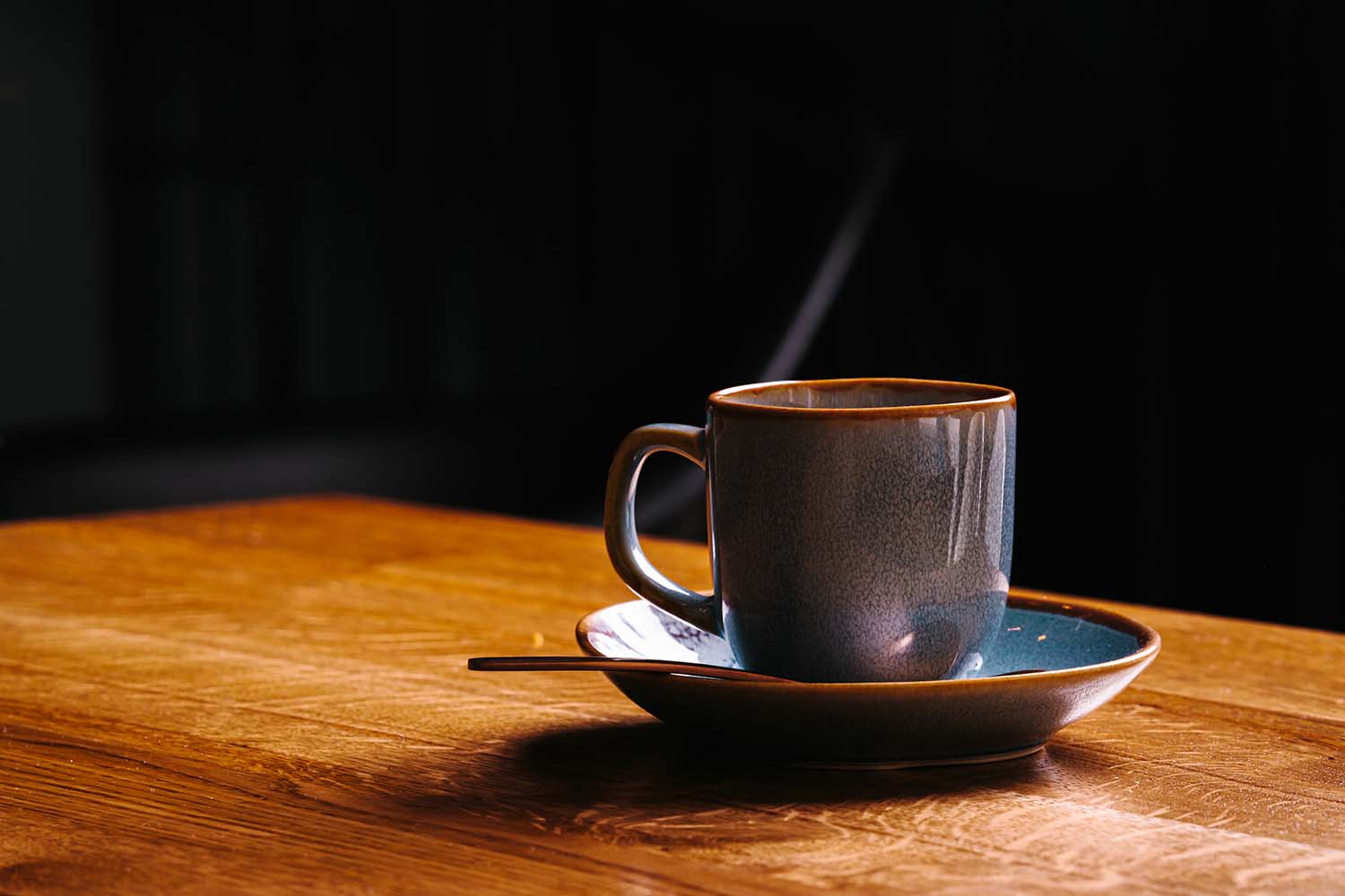 Espressotasse mit Untertasse, APS Porcelain, Ming Blue - 80 ml