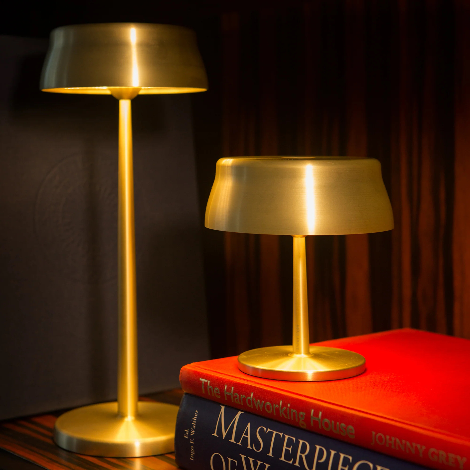 Akku LED-Tischlampe, Zafferano, Sister light mini, Gold - 15 cm