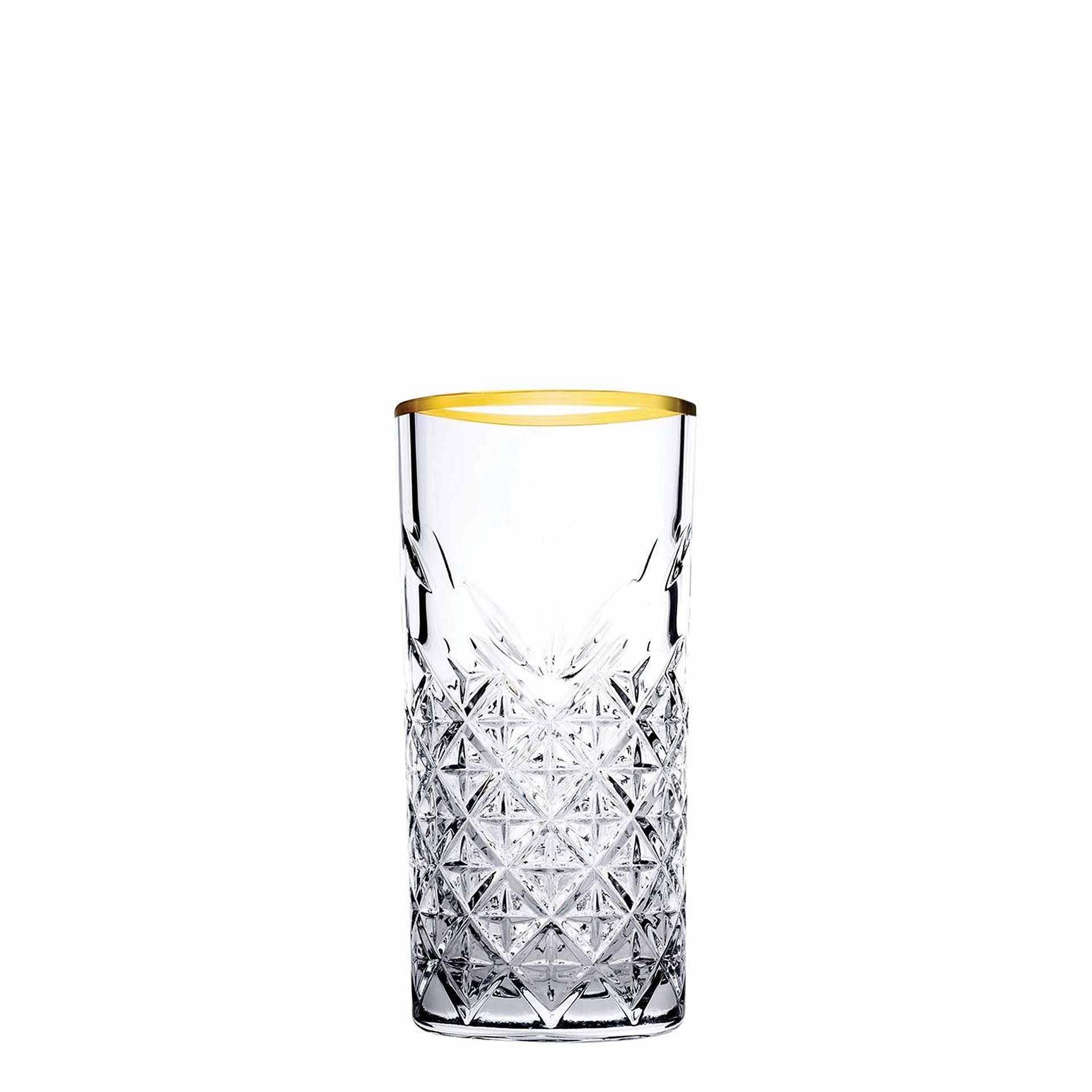 Cooler Glas mit Goldrand, Pasabahce, Timeless - 450 ml