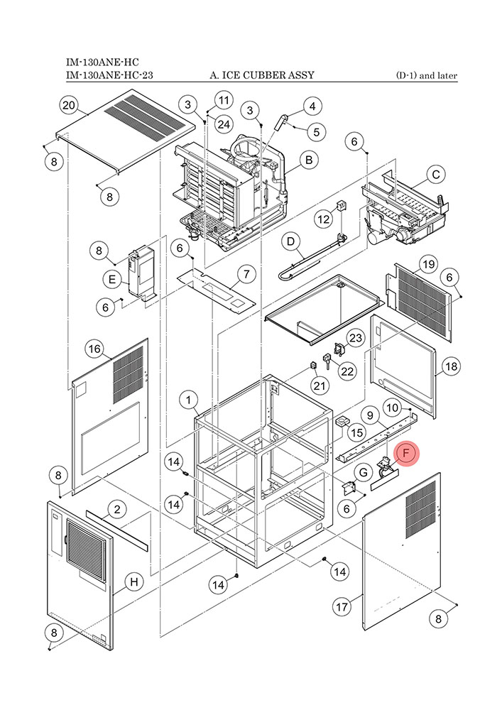 Mikroschalter für Behälterendschalter, Hoshizaki, IM-130/IM-240