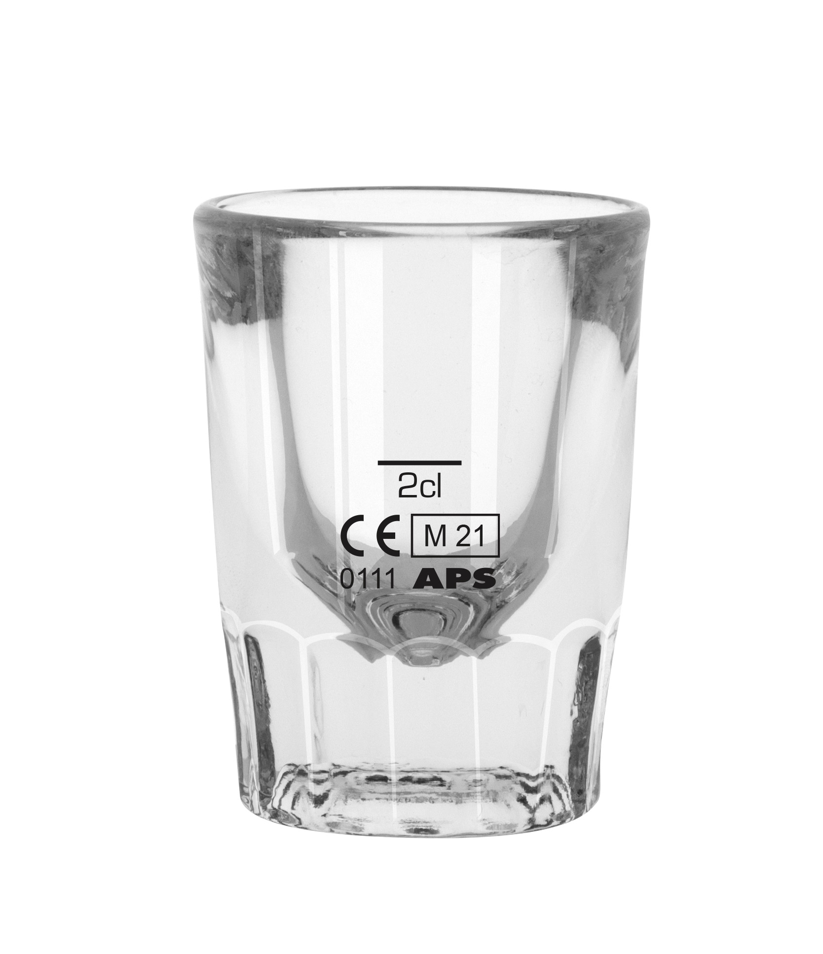Shotglas / Schnapsglas, Onis, Whiskey Pressed - Eichstrich: 2 cl
