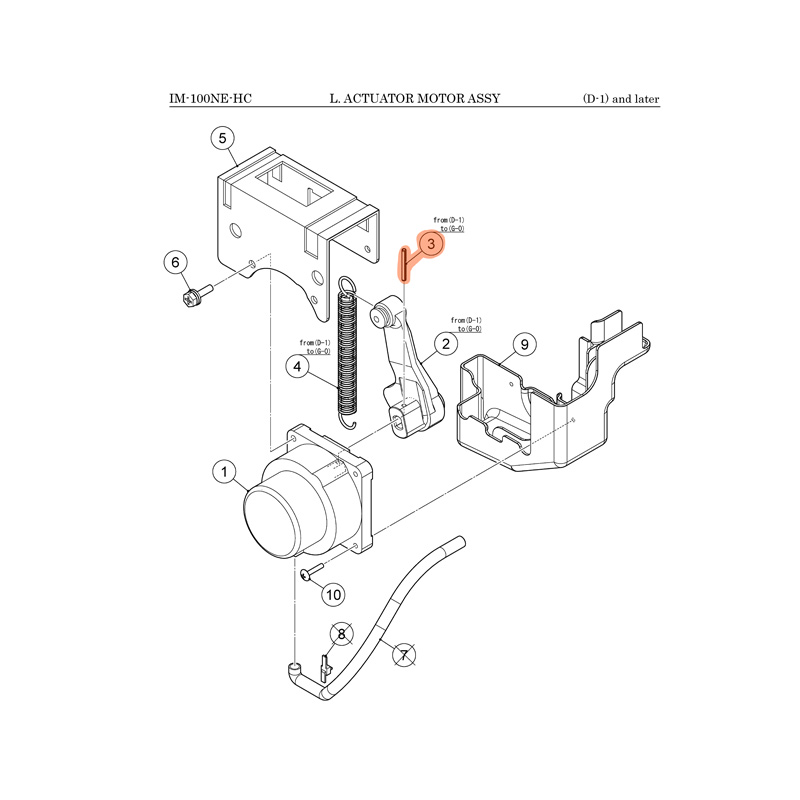 Sicherungs Splint für Arm, Hoshizaki, IM-65/IM-100/IM-130/IM-240