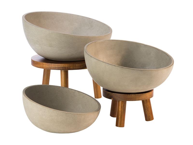 Schale, APS, ELEMENT, Beton, Grau - Ø 26 cm | 1,7 Liter